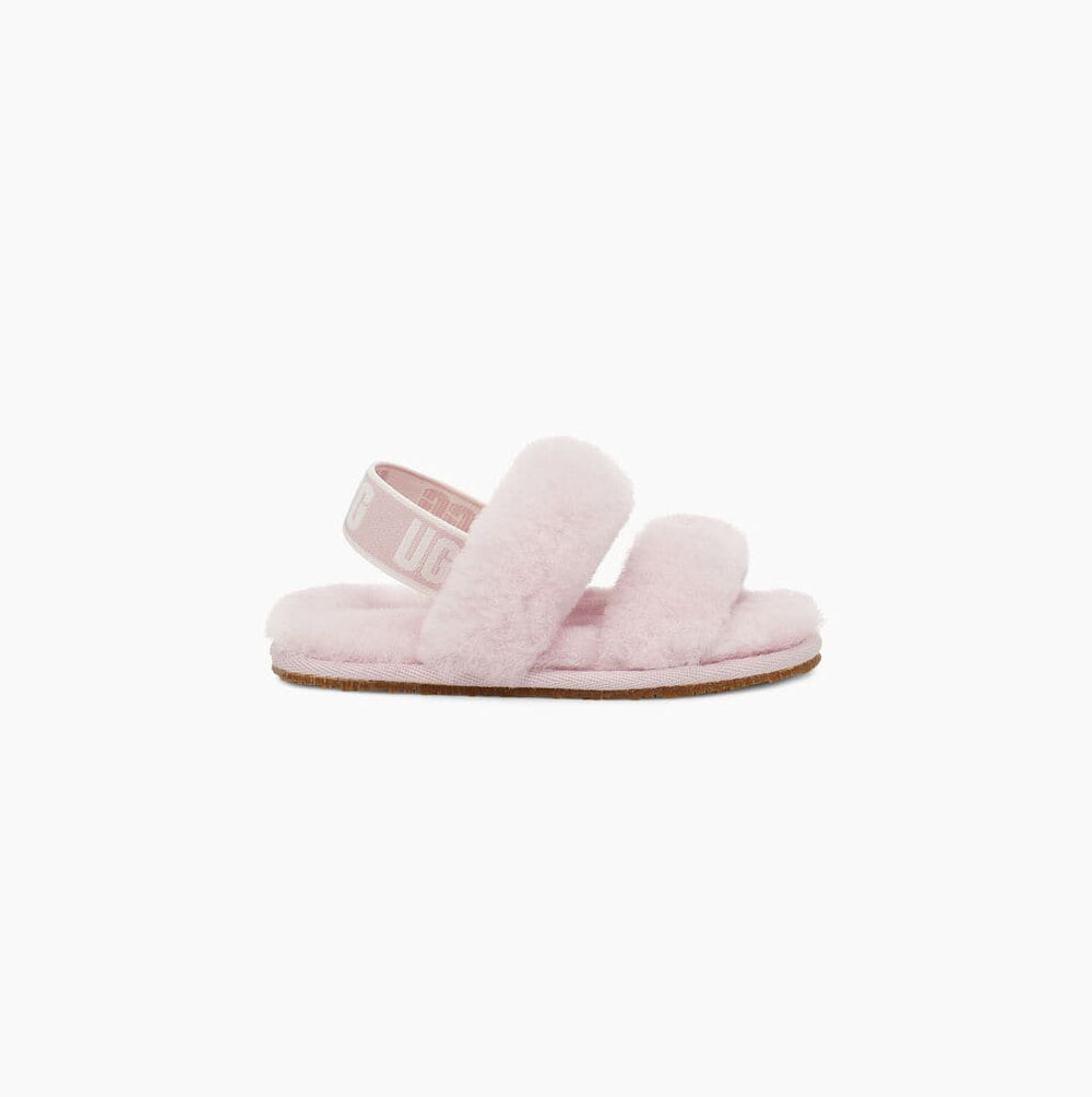 UGG Oh Yeah - Tøfler Småbarn - Grå Rosa (NO-V723)